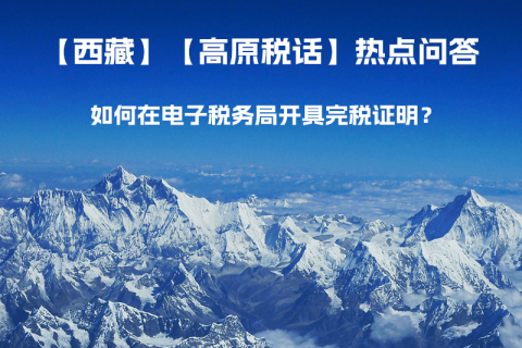 如何在電子稅務(wù)局開(kāi)具完稅證明？
